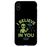 I Believe In You, And Also Aliens, Funny UFO Case for iPhone XS Max