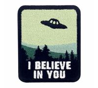 I Believe in You X - Files UFO Patch Patch Embroidered Biker Applique Iron On Sew On Emblem