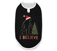 I Believe Sasquatch Bigfoot X-mas Dog Shirts Pullover Pet Vest T-shirts for Small Medium Dogs & Cats