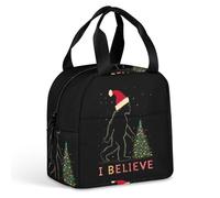 I Believe Sasquatch Bigfoot X-mas Lunch Bag Insulated Lunch Box Container