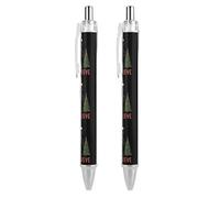 I Believe Sasquatch Bigfoot X-mas Retractable Ballpoint Pen Black Ink Ball Point Pen Work Pens 2 PCS