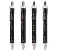 I Believe Sasquatch Bigfoot X-mas Retractable Ballpoint Pen Black Ink Ball Point Pen Work Pens 4 PCS