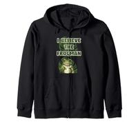 I Believe The Frogman Ohio Cryptid Legend Zip Hoodie