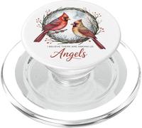 I Believe There Are Red Cardinal Bird Aesthetic Art PopSockets PopGrip for MagSafe