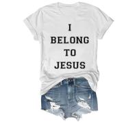 I Belong to Jesus T-Shirt, I Belong to Jesus Tee, Unsiex Funny Adult Short Sleeve Tee White