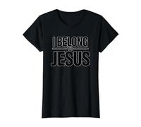 I Belong to Jesus Value Graphic T-Shirt, Women, Black, L