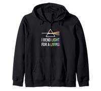 I Bend Light For A Living Prism Physics Optician Zip Hoodie