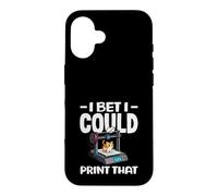 I Bet I Could Print That Funny 3D Printing Cat Lover Case for iPhone 16