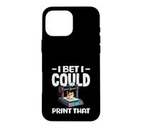 I Bet I Could Print That Funny 3D Printing Cat Lover Case for iPhone 16 Pro Max