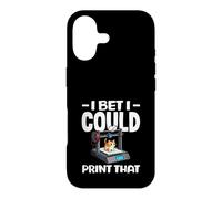 I Bet I Could Print That Funny 3D Printing Cat Lover Case for iPhone 17