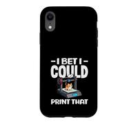 I Bet I Could Print That Funny 3D Printing Cat Lover Case for iPhone XR