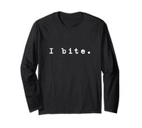 I bite. | A Funny 90s Style Design That says I bite. Long Sleeve T-Shirt