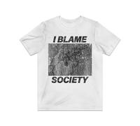 I Blame Society Revolver 1993 Vintage Men's T-Shirt White L