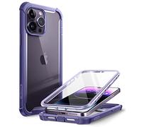 i-Blason Ares Designed for iPhone 14 Pro Case 6.1 inch (2022 Release), Dual Layer Rugged Clear Bumper Case with Built-in Screen Protector (Mauve)