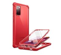i-Blason Ares Series Dual Layer Rugged Clear Bumper Case with Built-in Screen Protector for Samsung Galaxy S20 FE 5G Case (2020 Release), Ruddy