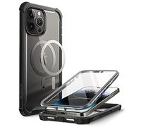 i-Blason AresMag Case Compatible with MagSafe for iPhone 14 Pro Max 6.7 inch (2022), Full-Body Clear Rugged Bumper MagSafe Case with Built-in Screen Protector (Black)