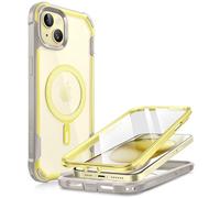 I-Blason AresMag iPhone 15/14/13 Case [6.1 inch], MagSafe Compatible Full-Body Shockproof Rugged Clear Bumper Case with Built-in Screen Protector (Yellow)