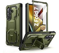 i-Blason Armorbox for Samsung Galaxy Z Fold 7 Case with Stand [Tempered Glass Screen Protector] [Hinge Protection] Full-Body Heavy Duty Rugged Shockproof Protective Case for Z Fold 7 (Guldan)