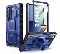 i-Blason Armorbox for Samsung Galaxy Z Fold 7 Case with Stand [Tempered Glass Screen Protector] [Hinge Protection] Full-Body Heavy Duty Rugged Shockproof Protective Case for Z Fold 7 (Cobalt)