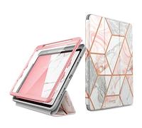 i-Blason Cosmo Case for iPad Air 5th Generation/4th Generation 10.9 (2022/2020), Full-Body Trifold with Built-in Screen Protector Protective Smart Cover with Auto Sleep/Wake & Pencil Holder (Marble)