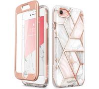 i-Blason Cosmo Case for iPhone SE 2022 Case/iPhone SE 2020 Case/iPhone 8 Case/iPhone 7 Case, [Built-in Screen Protector] Stylish Case (Marble)