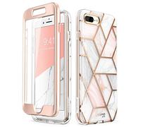i-Blason Cosmo Glitter Clear Bumper Case for iPhone 8 Plus/iPhone 7 Plus, Marble - 5.5 inches