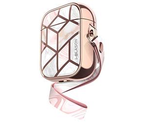 i-Blason Cosmo Series Case Designed for Airpods 2nd Generation/1st Generation, 360° Protective Stylish Marble AirPods Case Cover Compatible with Apple AirPods 1st/2nd (Marble)