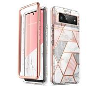 i-Blason Cosmo Series Case for Google Pixel 6 (2021), Slim Full-Body Stylish Protective Case Without Built-in Screen Protector (Marble)