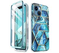i-Blason Cosmo Series Case for iPhone 13 Mini 5.4 inch (2021 Release), Slim Full-Body Stylish Protective Case with Built-in Screen Protector (Ocean)