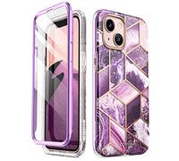 i-Blason Cosmo Series Slim Full Body Protective Case for iPhone 13 Mini 5.4 inch (2021 Release), Marble Purple
