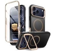 i-BLASON for iPhone 17 Pro Case MagSafe with Stand [9H Tempered Glass Screen Protector] [Military-Grade Protection] [Camera Control Button] Full-Body Heavy Duty Magnetic Phone Case 6.3'' (Desert)