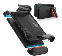 i-Blason for Nintendo Switch 2 Case 2025, Durable Slim Matte Clear Anti-Fingerprint Protective Hard Case with Dockable TPU Grip Compatible with Joycon Controller & Docking Station (FrostBlack)
