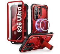 i-Blason for Samsung Galaxy S26 Ultra Case MagSafe with Adjustable Metal Kickstand, Built-in Screen Protector, Full-Body Heavy-Duty Phone Case for Samsung S26 Ultra 6.9 inch, Armorbox Series (Ruddy)