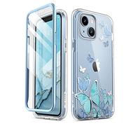 i-Blason Glitter Case for iPhone 14 Plus (6.7 Inch) Mobile Phone Case 360 Degree Case Bumper Protective Cover [Cosmo] with Screen Protector 2022 Edition (Bluefly)
