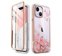i-Blason Glitter Case for iPhone 14 Plus (6.7 Inch) Mobile Phone Case 360 Degree Case Bumper Protective Cover [Cosmo] with Screen Protector 2022 Edition (Pinkfly)