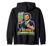 I Bleed Conversion Data Funny Digital Marketer Men Zip Hoodie