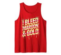 I Bleed Maroon Gold Team Motivational War Game Spirit Week Tank Top