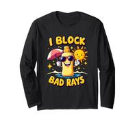 I Block Bad Rays Summer Sun Protection Crew Long Sleeve T-Shirt