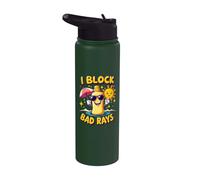 I Block Bad Rays Summer Sun Protection Crew Stainless Steel Insulated Water Bottle
