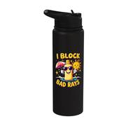 I Block Bad Rays Summer Sun Protection Crew Stainless Steel Insulated Water Bottle