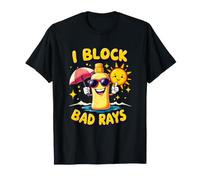 I Block Bad Rays Summer Sun Protection Crew T-Shirt