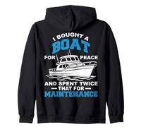 I Bought A Boat Boating Sailing Boat Captain Sailor Pontoon Zip Hoodie