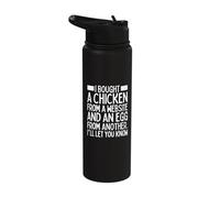 I Bought A Chicken from One Website and an Egg from Another Stainless Steel Insulated Water Bottle