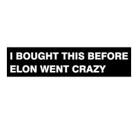 I Bought This Before we Knew Elon was Crazy Bumper Magnet for Car Truck CyberTruck - Anti Elon Musk Magnet Car Accessories for Tesla Owner Regret - for Model X Y 3 S