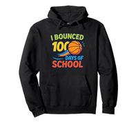 I Bounced 100 Days of School Basketball Kids Celebration Pullover Hoodie
