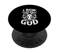 I Bow To No God! Atheist Anti Religion Pentagram Atheism PopSockets Adhesive PopGrip