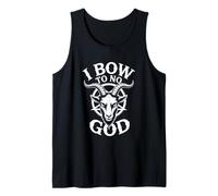 I Bow to No God! Atheist Anti Religion Pentagram Atheism Tank Top