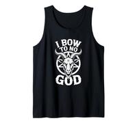 I Bow to No God! Atheist Anti Religion Pentagram Atheism Tank Top