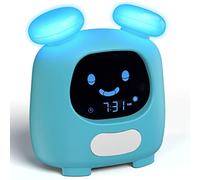 i-box Blinky, Alarm Clock for Kids, Sleep Trainer Clock, Bedtime Night Light and Wake Up Light, Sleep Aid for Kids, Soothing Sounds and Lullabies, Gift For Kids Christmas Birthday