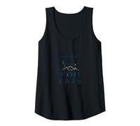 I Brake for Cats - Feline Lover Car Decal Sticker Tank Top, Women, Black, XXL